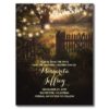 Romantic Night Lights Rustic Save The Date Cards Postcard