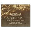 Romantic Twinkle Lights Save The Date Postcards