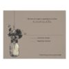 Rsvp Card Wid Flowers & Mason Jar Invitation Card