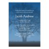 Rustic Blue Tree Of Life Bar Mitzvah Invitation Card
