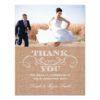 Rustic Burlarp Print Wedding Thank You Cards Invitation Card