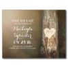 Rustic Carved Heart Tree Save The Date Postcards