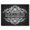 Rustic Chalkboard Vintage Save The Date Postcard