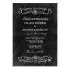 Rustic Chic Wedding Invitation - Black Invitation Card