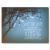 Rustic Country Lights Mason Jars Save The Date Postcard