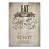 Rustic Eat Drink And Be Married Rehearsal Dinner Invitation Card