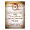 Rustic Horseshoe Wood Rehearsal Dinner Invitation Card