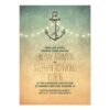 Rustic Lights Nautical Rehearsal Dinner Invitation Card