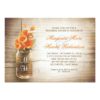 Rustic Mason Jar Rehearsal Dinner Invitation Card