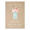 Rustic Mason Jar | Save The Date Announcement Invitation Card