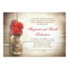 Rustic Mason Jar Wedding Anniversary Invitation Card