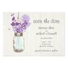 Rustic Mason Jar & Wildflowers Save The Date Invitation Card