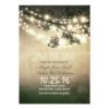 Rustic Tree Branches & String Lights Save The Date Paper Invitation Card