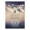 Rustic Tree Branches & String Lights Wedding Invitation Card