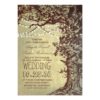 Rustic Tree & String Lights Wedding Invitation Card