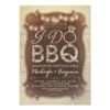 Rustic Vintage Bbq Engagement Party Invitation Card