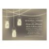 Rustic Vintage Mason Jar Lights Rehearsal Dinner Invitation Card