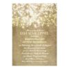 Rustic Vintage String Lights Rehearsal Dinner Invitation Card
