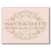Save The Date | Antique Gold Flourish Postcard