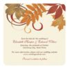 Save The Date | Autumn Falling Leaves Square Paper Invitation Card