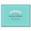 Save The Date Postcard | Aqua Blue