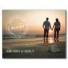 Save The Date Postmark Circle Photo Postcard