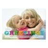 Season'S Greetings Colorful Christmas Photo Card Invitation Card