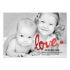 Shiny Love Valentine'S Day Photo Cards - Red Invitation Card