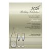 Silver Champagne Milestone Birthday Party Invitation Card
