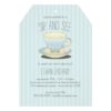 Sip And See Teacup In Blue Baby Boy Meet & Greet Invitation Card