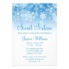 Snowflakes Blue White Winter Wonderland Sweet 16 Invitation Card