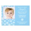 Snowflakes Winter Onederland Photo Birthday Invitation Card