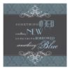 Something Blue Elegant Bridal Shower Invitation Square Invitation Card