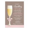 Sparkling New Baby Girl Sip And See Invitation Card
