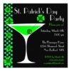 St. Patricks Day Shamrock Martini Invitation Square Invitation Card
