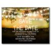 String Lights Colorful Romantic Save The Date Postcard