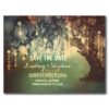String Lights Tree Rustic Save The Date Postcard