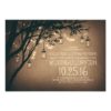 String Of Lights Mason Jars Vintage Wedding Invitation Card