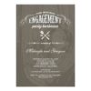 Stylish Country Rustic Wood Engagement Party Bbq Invitation Card