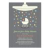 Stylish Neutral Baby Shower Colorful Invitation Card