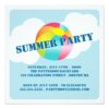 Summer Party Fun Time Beach Ball Invitation Square Invitation Card