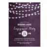 Summer String Lights Engagement Party Invitation Card