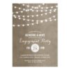 Summer String Lights Engagement Party Invitation Card