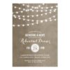 Summer String Lights Rehearsal Dinner Invitation Card