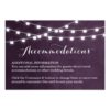 Summer String Lights Wedding Insert Card Invitation Card