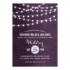 Summer String Lights Wedding Invitation Card