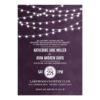 Summer String Lights Wedding Invitation Card