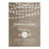 Summer String Lights Wedding Invitation Card