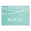 Summer String Lights Wedding Thank You Paper Invitation Card