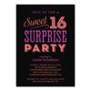 Surprise Sweet 16 Invitation Card